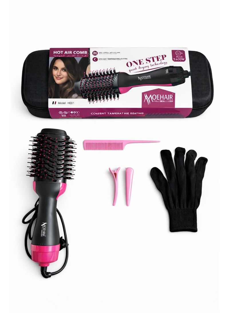 موهير مجفف ومصفف شعر موهير الاحترافي 2400 وات – تجفيف سريع بقوة عالية وتصفيف بجودة صالونات التجميل في المنزل - Image 1